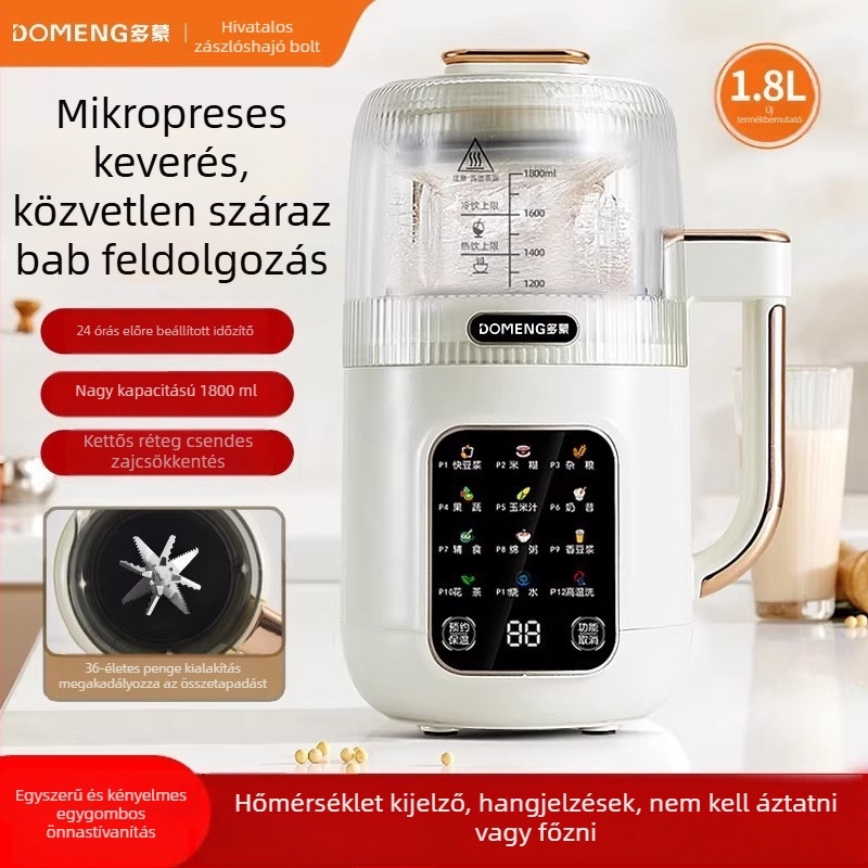 Domeng DMD5 szójatej készítő gép - teljesen automata, főzés nélkül, kapacitás 1,8 L, 710 W, 220 V