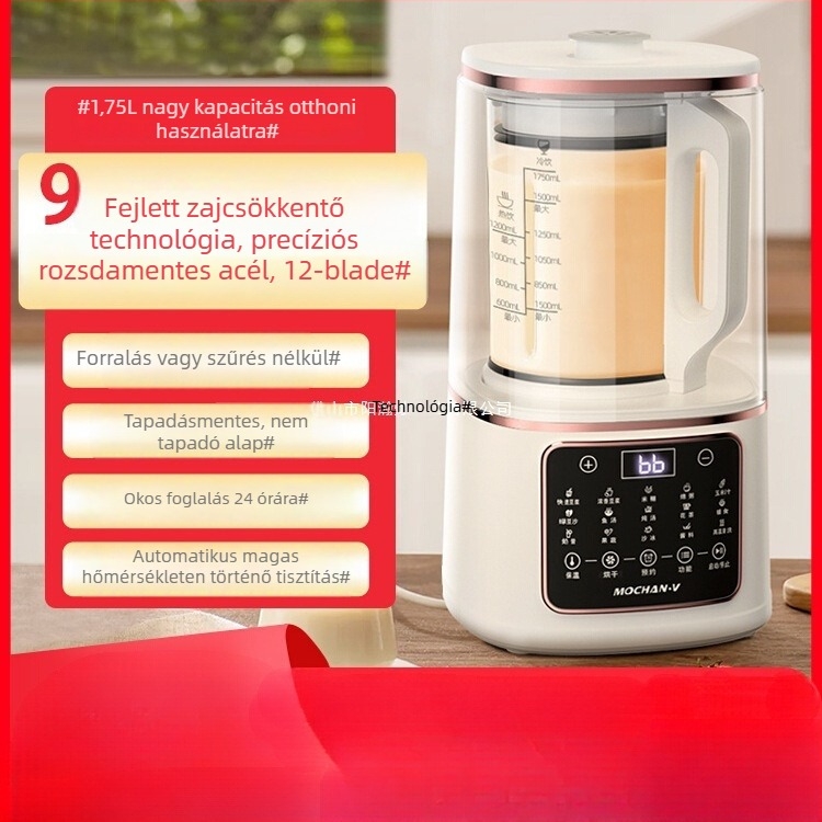 Mochan-v Kf803 szójatej készítőgép, teljesen automata, csendes működés, maradékmentes, többfunkciós, 3–5 személy részére