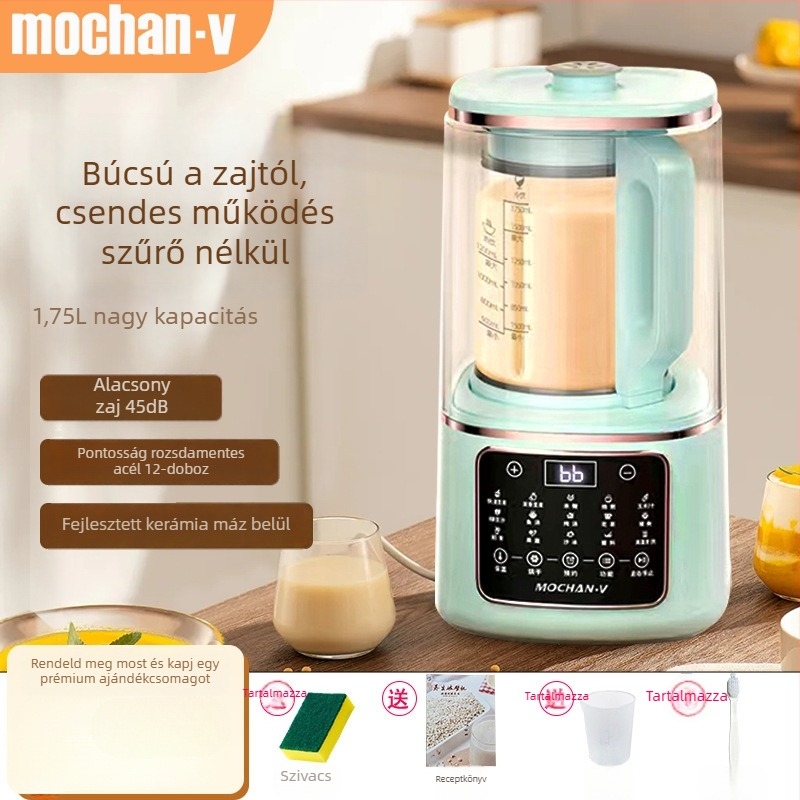 Mochan-v Kf803 szójatej készítőgép, teljesen automata, csendes működés, maradékmentes, többfunkciós, 3–5 személy részére