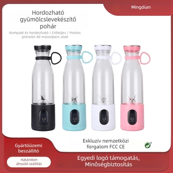 Gyümölcslé pohár négy pengés fejjel, 18 000 rpm, 400 ml kapacitás, ≤200 W, beépített akkumulátor