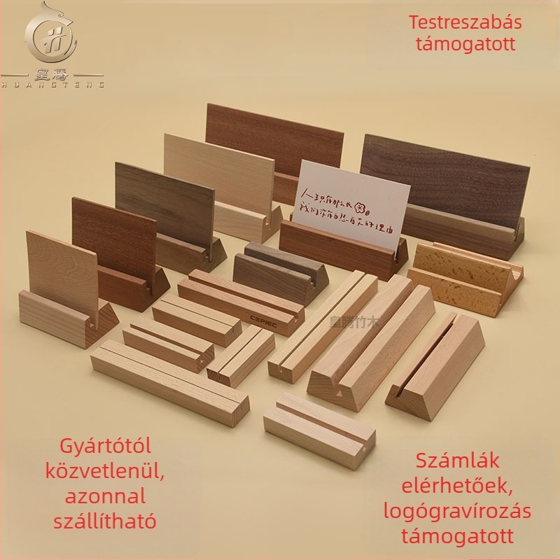  Bükkfa alapú képeslap-alap akril naptárral és üzenet-tartóval