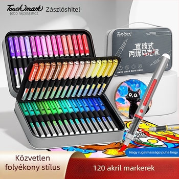 Közvetlen folyékony akrilfilctoll puha végével, gyerekeknek és diákoknak szánt színes marker, alkalmas művészeti rajzokra, rétegezhető akvarell hatásokhoz