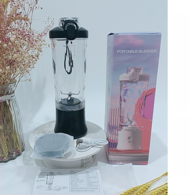 Akkumulátoros gyümölcscentrifuga és jégdaráló blender, 600-800 ml kapacitás, 150 W motor, akár 22 000 rpm, automata tisztítás