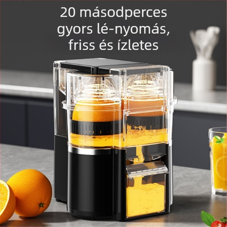 Kétnyeles elektromos citrusfacsaró, 400 ml lékapacitás, ABS test, 200 W, 8000 fordulat/perc