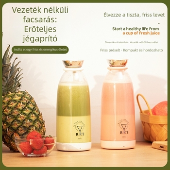 Beépített akkumulátoros elektromos gyümölcslé pohár, 200W, 401–600 ml kapacitás, 15001–18000 rpm, több mint 5 pengével
