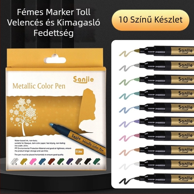 Sanjie fémes, vízbázisú marker a festéshez és graffitihez