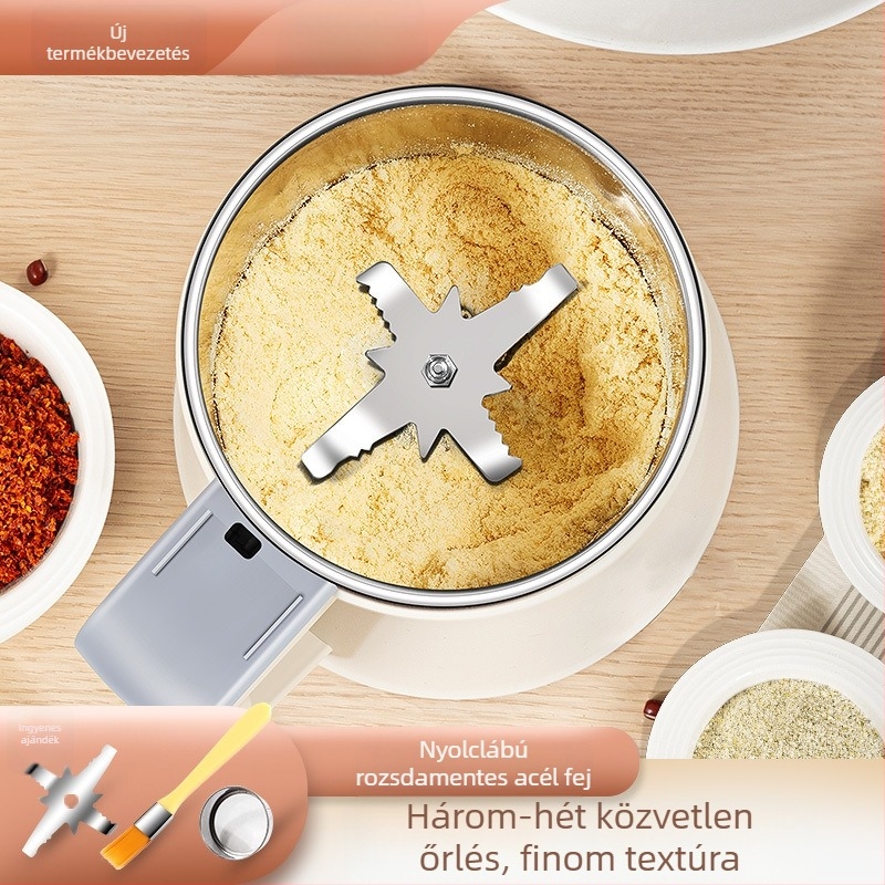Élelmiszer-daráló és őrlő gép, 550 g kapacitás, >40 000 rpm, 6+ pengével, rozsdamentes acél pohár és test, távirányítás