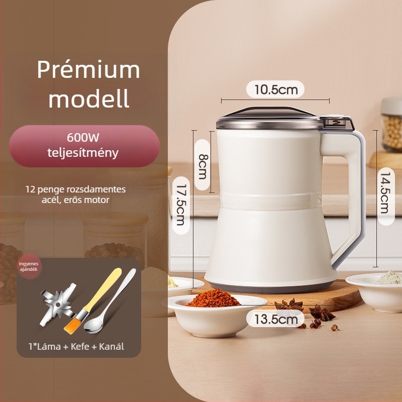 Élelmiszer-daráló és őrlő gép, 550 g kapacitás, >40 000 rpm, 6+ pengével, rozsdamentes acél pohár és test, távirányítás