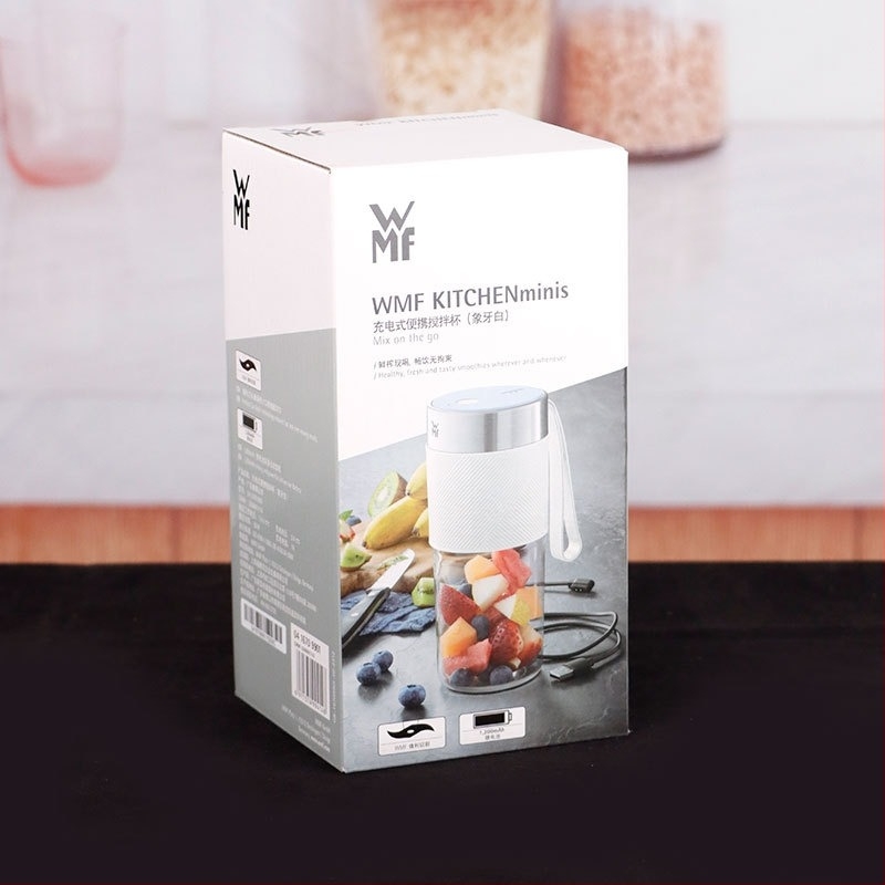 WMF tervezésű hordozható facsartó pohár – 50W motor, 400 ml kapacitás, 20001–22000 rpm, belső PC élelmiszer-minőségű anyagból