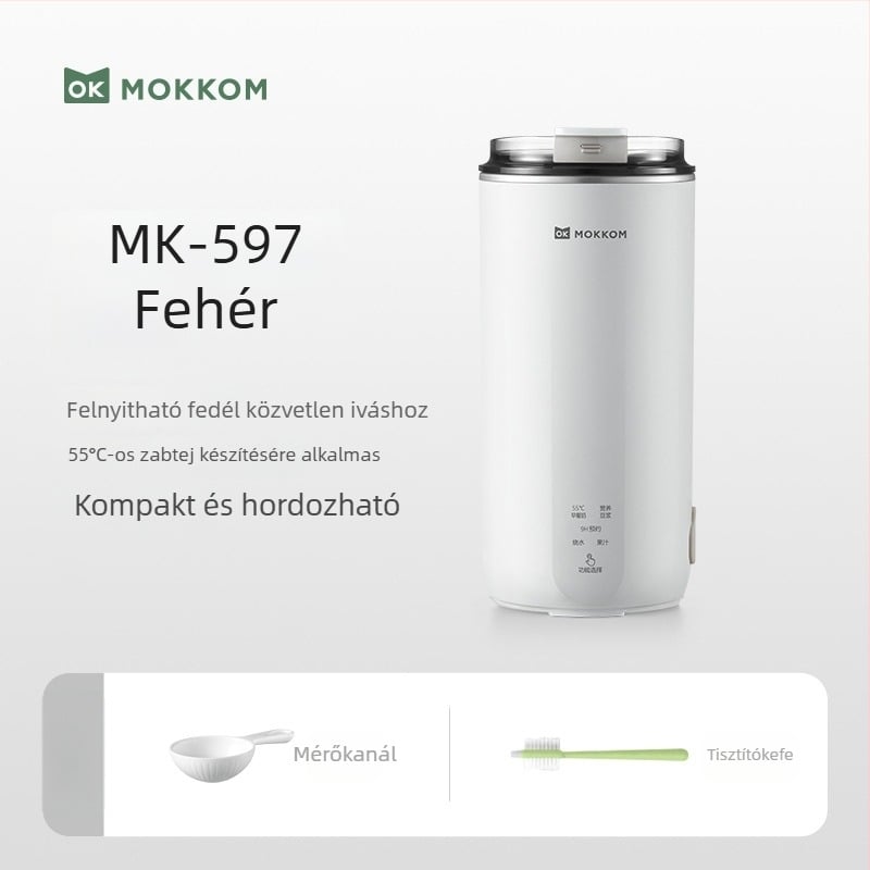 Moke MK-597 Szójatej gép — rozsdamentes acél test, szitátlan őrlés, keretfűtés, 300 W, kapacitás kevesebb mint 1 L