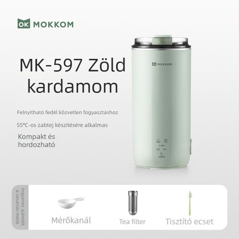 Moke MK-597 Szójatej gép — rozsdamentes acél test, szitátlan őrlés, keretfűtés, 300 W, kapacitás kevesebb mint 1 L