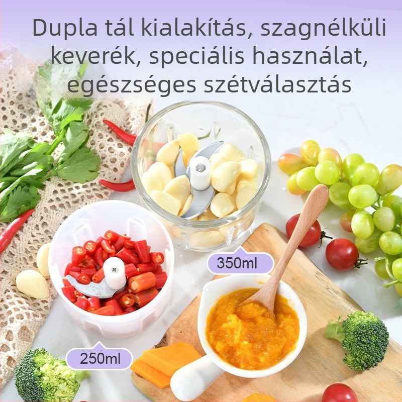 Kraft Stars Vezeték nélküli elektromos fokhagyma törő, 6+ pengével, >40 000 rpm, kapacitás <1 l, távirányító