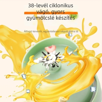 Hordozható gyümölcs- és zöldséglé készítő - multifunkcionális, 18000 rpm, 5+ pengével, belső tartály élelmiszer-minőségű PC-ből, kapacitás 1001-1500 ml