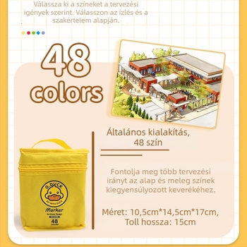 Gyerekeknek szóló marker tollkészlet – G.DUCK, olaj alapú, gyorsan száradó, akvarellel kompatibilis (Márka: G.DUCK; Csomagolás: 25 db; Tömeg: 0,834 kg; Tinta típusa: olaj-alapú)
