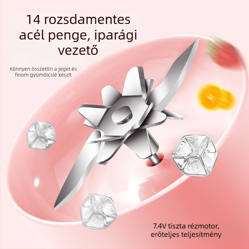 Hordozható gyümölcscentrifuga otthoni használatra – vezeték nélküli töltés, 150 W, akár 20000 RPM, 400 ml kapacitás, centrifugális rendszer