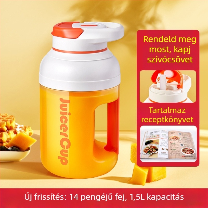 Hordozható gyümölcscentrifuga otthoni használatra – vezeték nélküli töltés, 150 W, akár 20000 RPM, 400 ml kapacitás, centrifugális rendszer