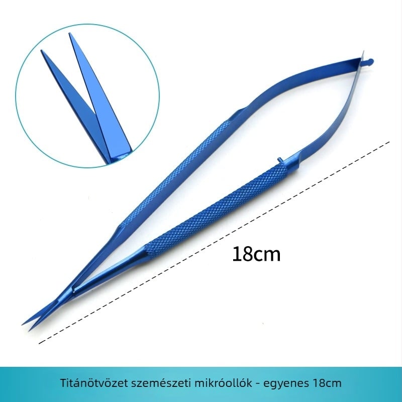 Szemészeti konjunktív kapcsok, rozsdamentes acélból, önzáró és csavarzáras változatok, titánötvözet, márka Wenchang Medical