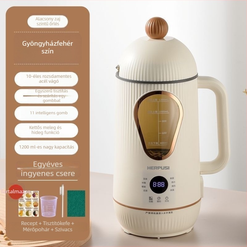 Otthoni szója tej készítő, automata fűtés, 0,6 L kapacitás alatt, kézi mosás nélküli funkció, többfunkciós gyümölcsital készítő
