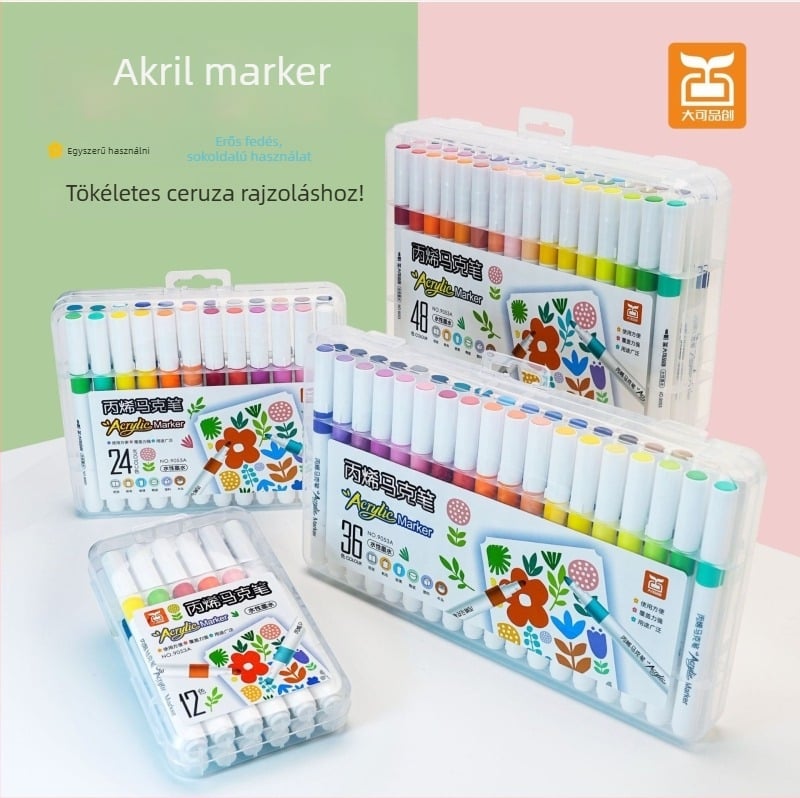 Puha végű marker készlet, víz alapú tinta rajzhoz és képregényekhez (puha vég; víz alapú tinta; alkalmas diákok számára)