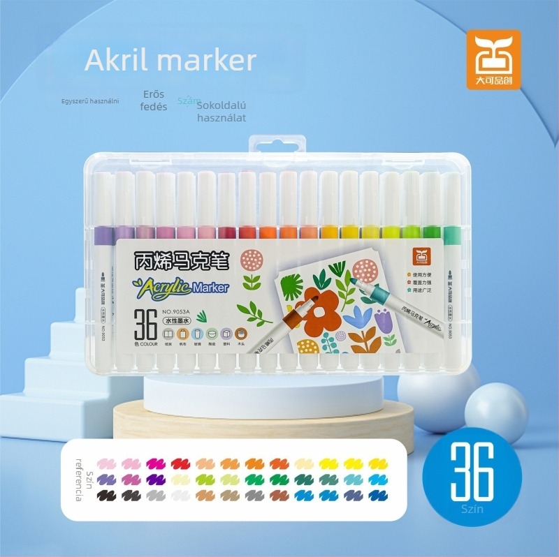 Puha végű marker készlet, víz alapú tinta rajzhoz és képregényekhez (puha vég; víz alapú tinta; alkalmas diákok számára)