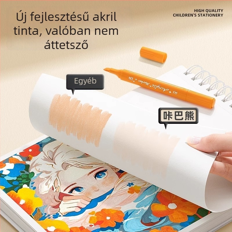 Akril marker Toll – Kaba bear, mosható, lágy hegyű, akvarell stílusú, gyerekeknek és diákoknak