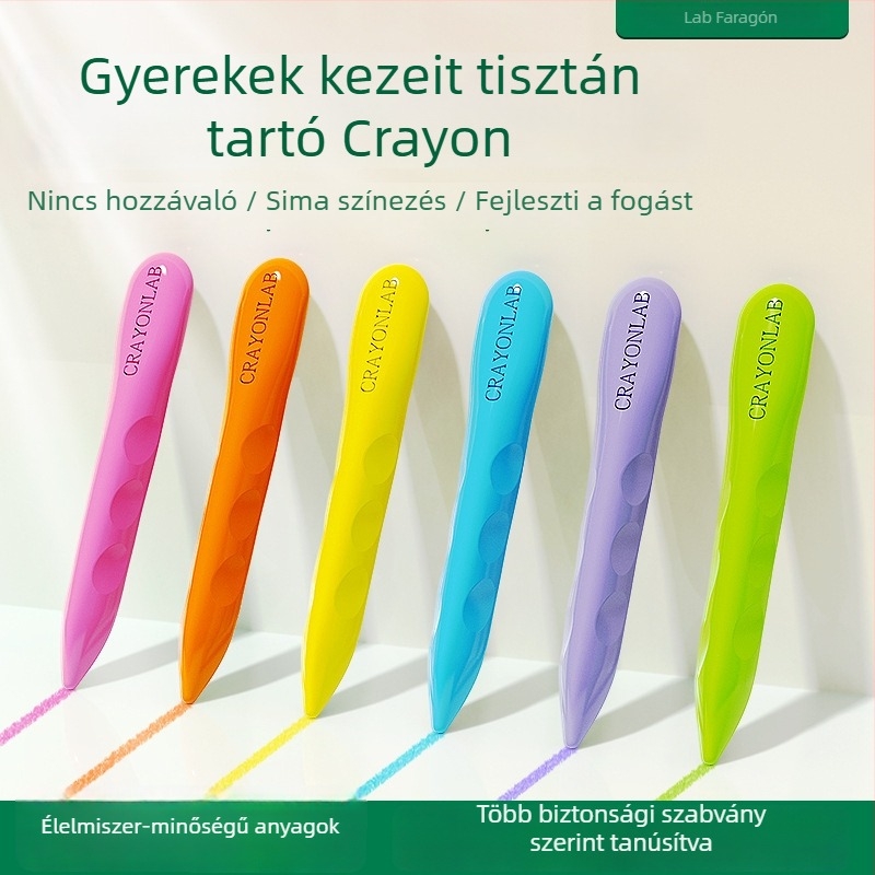 Háromszög alakú gyerek kréta készlet festéshez, 36 szín, logó nyomtatás és testreszabás, ajándék gyerekeknek