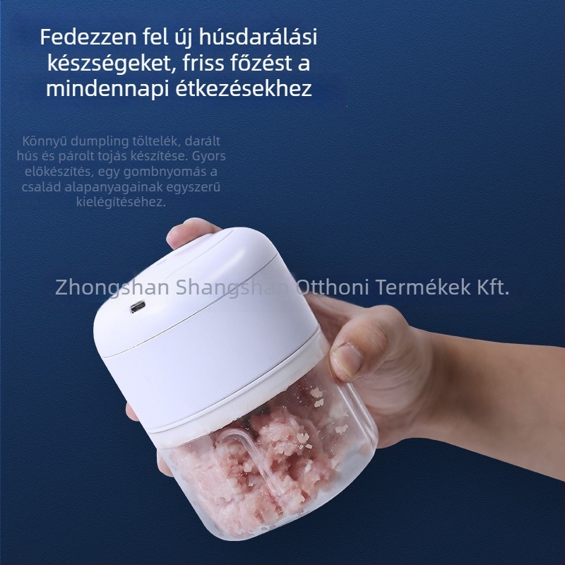 Elektronikus fokhagyma-nyomó és többfunkciós konyhai készülék, darálóval, turmixolóval és bébiétel-készítővel