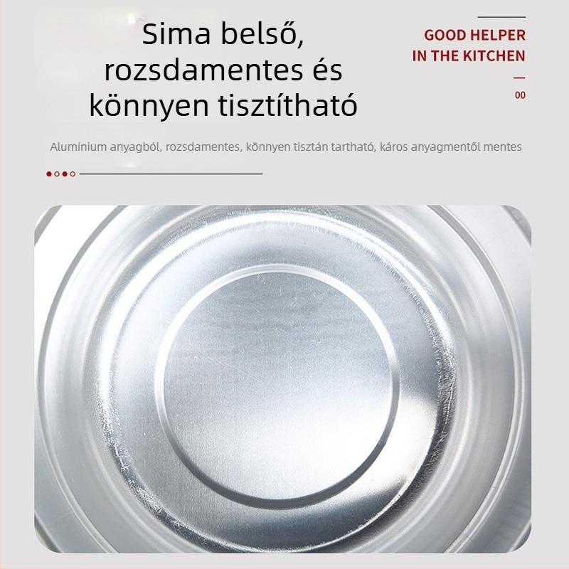 Alumíniumból készült, 2-szintes gőzölő edény, egy aljzattal, minden tűzhelyhez
