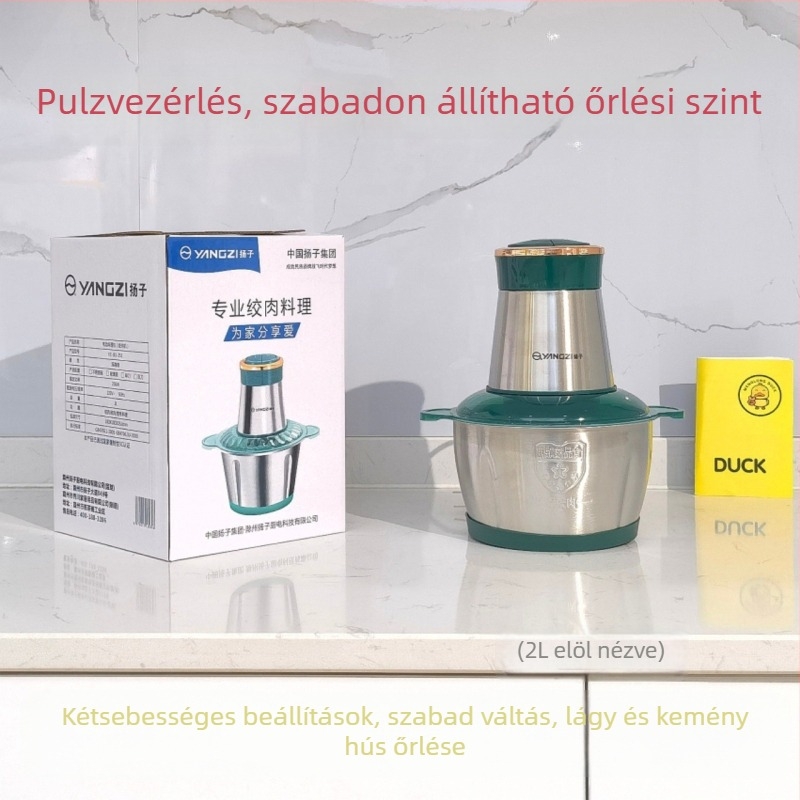 3 literes rozsdamentes acél konyhai processzor 2 sebességű vezérléssel és 4 pengés rendszerrel