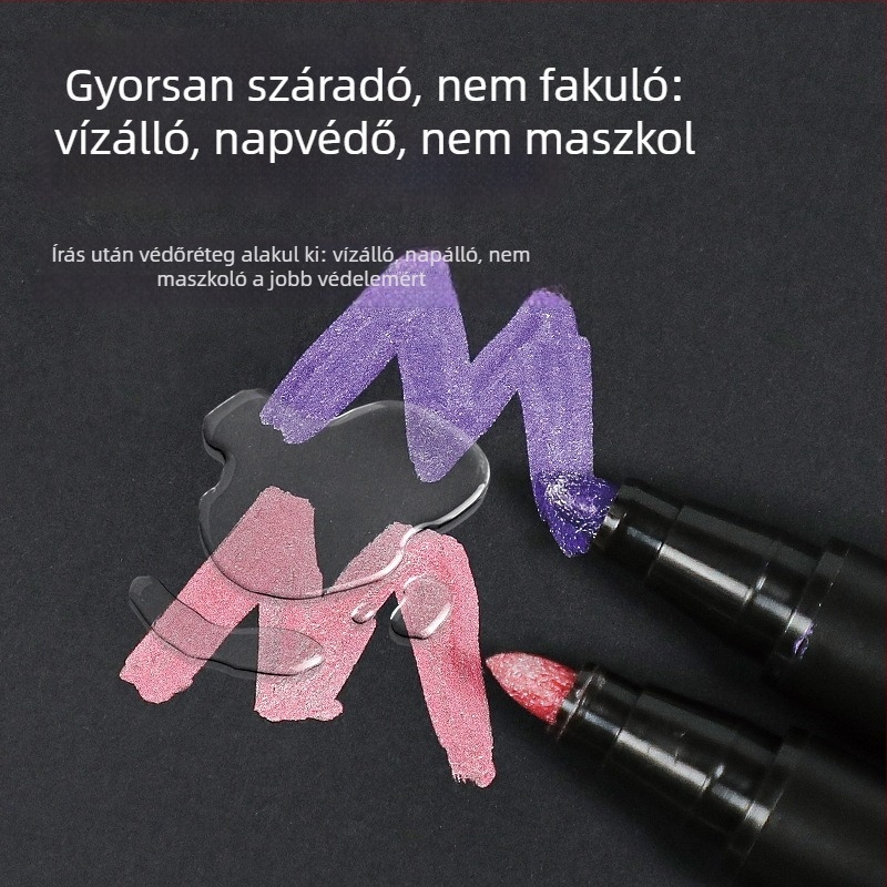 Fém marker toll DIY kerámia festéséhez, stackelhető dizájn, kemény vég (Márka: apao; Töltő opciók: 12; Csomagolás: Alapcsomagolás)