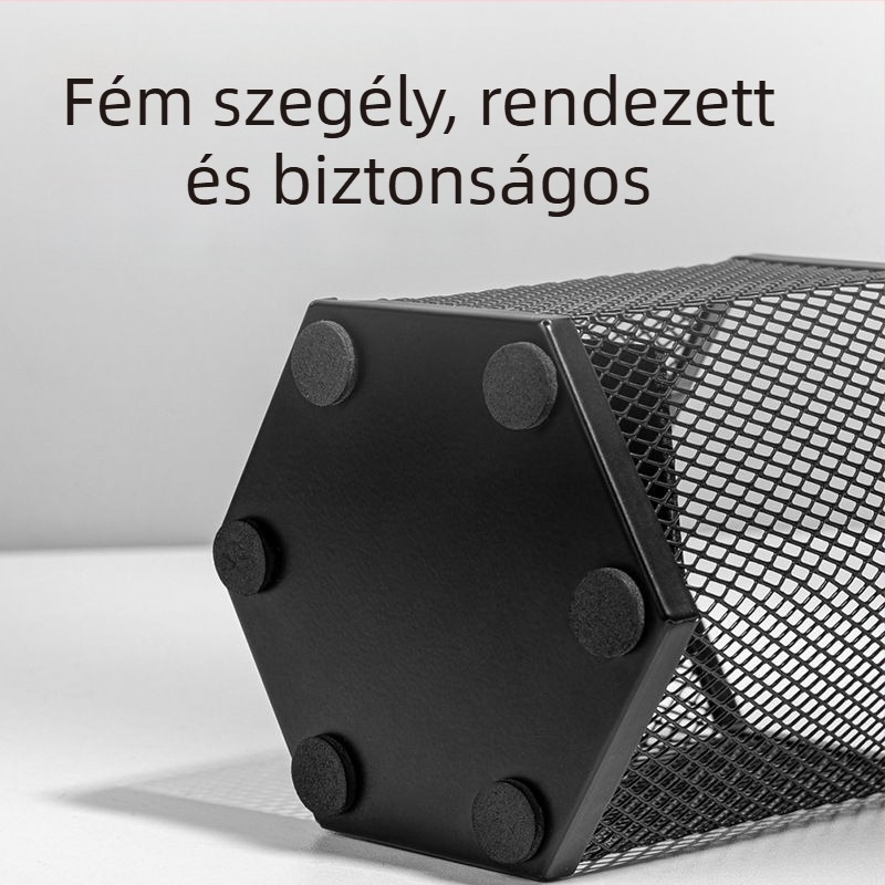 PK910 Fém kerek tolltartó hálós kialakítással