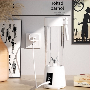 Hordozható hat penge gyümölcs- és zöldséglé pohár, mini multifunkcionális készülék, 150 W, 20 001–22 000 rpm, 401–600 ml kapacitás, élelmiszerbarát PC anyag
