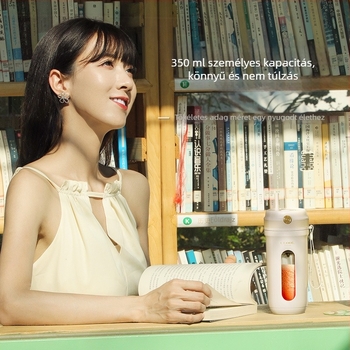 Hordozható gyümölcscentrifuga pohár – 18000 rpm, 150W, 5+ pengével, beépített akkumulátor, 400 ml kapacitás