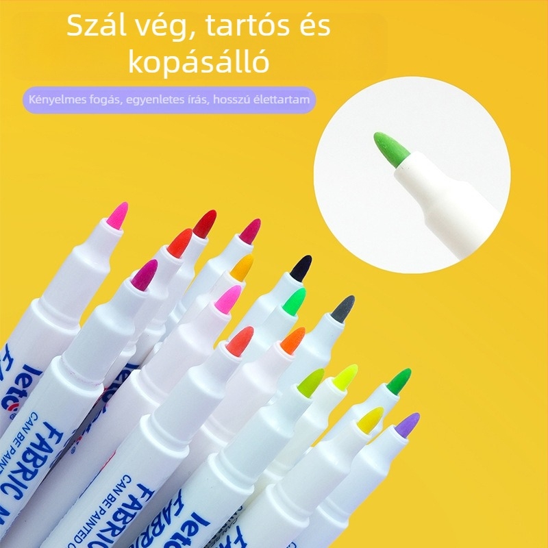 Happy Journey Textilfestéktoll – kézzel készített DIY textilfestési eszköz ruhákra, pólókra és vászon táskákra; mosható