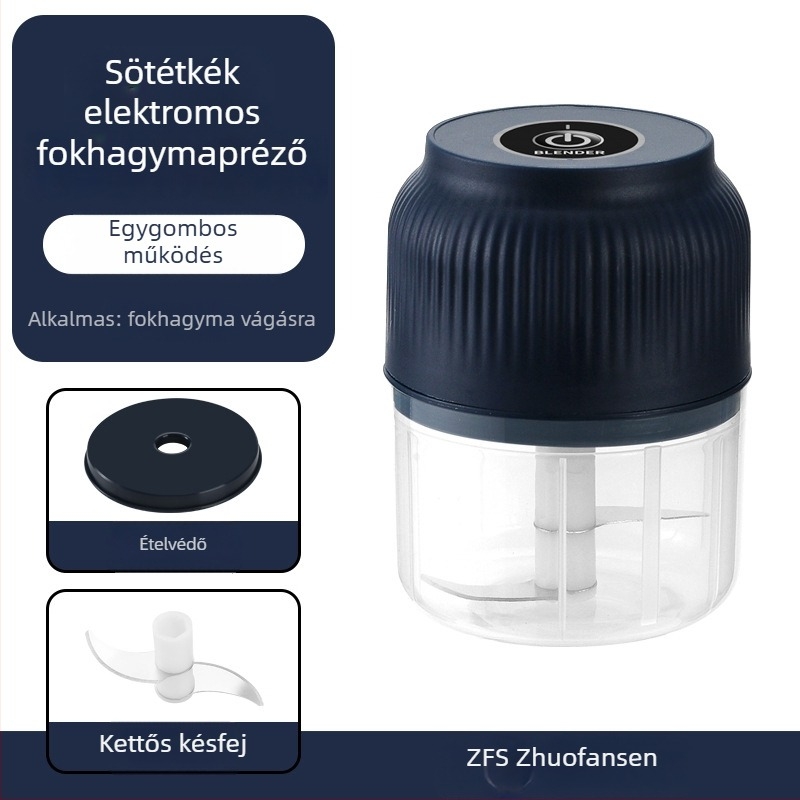 Elektromos fokhagyma aprító – újratölthető, hordozható, kapacitás kevesebb mint 1 L, 6+ pengével, teljesen automata