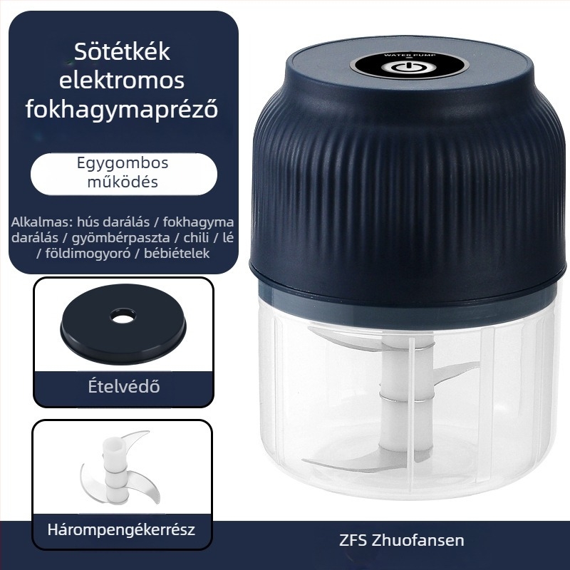 Elektromos fokhagyma aprító – újratölthető, hordozható, kapacitás kevesebb mint 1 L, 6+ pengével, teljesen automata