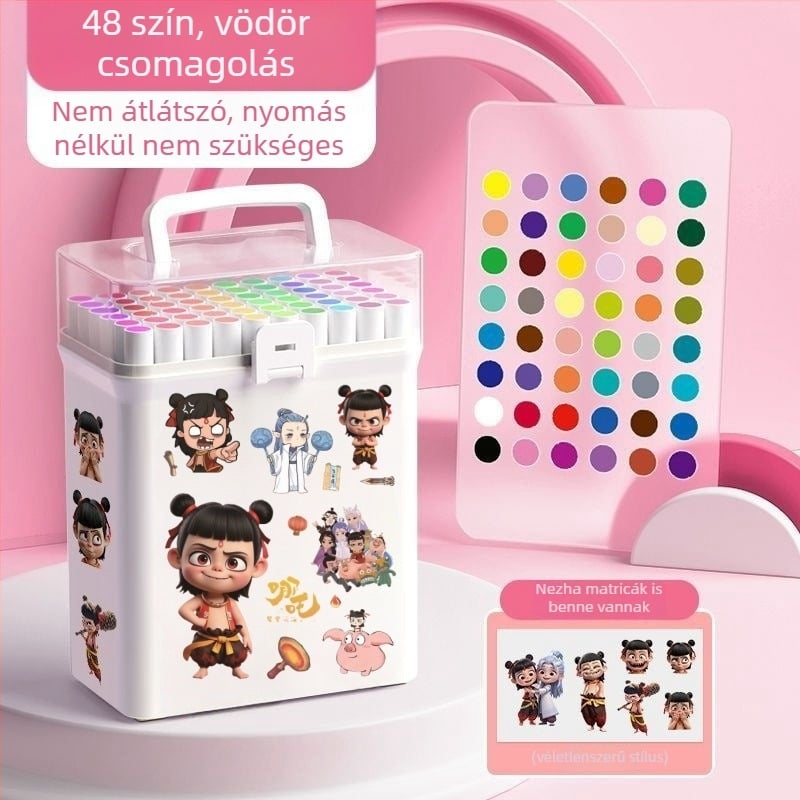 Akril filctoll rajzoláshoz, akvarell toll, átlátszatlan szín, összecsukható dizájn, mosható, diákoknak