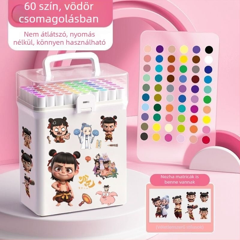 Akril filctoll rajzoláshoz, akvarell toll, átlátszatlan szín, összecsukható dizájn, mosható, diákoknak