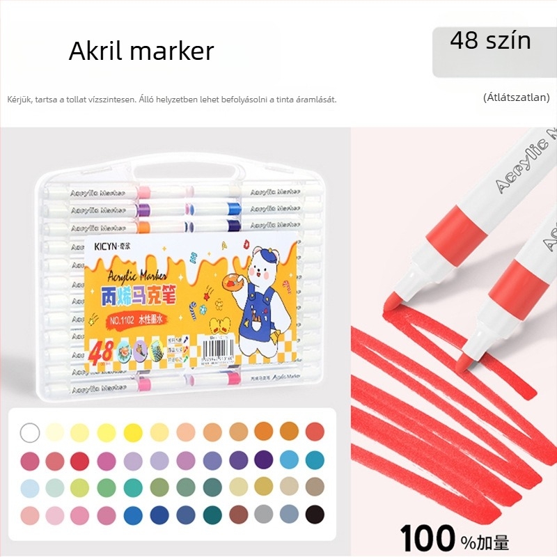 Akril marker tollak gyerekeknek, mosható, iskolai és óvodai használatra