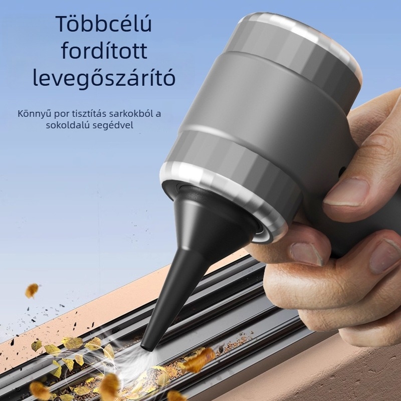 Kézi autós porszívó, újratölthető, 60W, 7.4V, 9000Pa