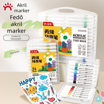 Master akril marker tollak – 60 színű készlet gyerekeknek, művészeti tevékenységekhez, általános iskolának és óvodának