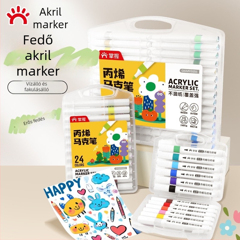 Master akril marker tollak – 60 színű készlet gyerekeknek, művészeti tevékenységekhez, általános iskolának és óvodának