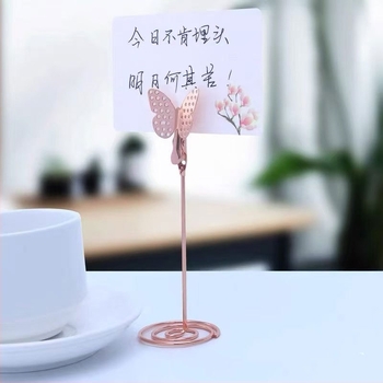 Fém jegyzetklipek – rozsdamentes acél, geometriai forma, kapacitás 50, modell Butterfly Card Clip, márka Xinxing Craft