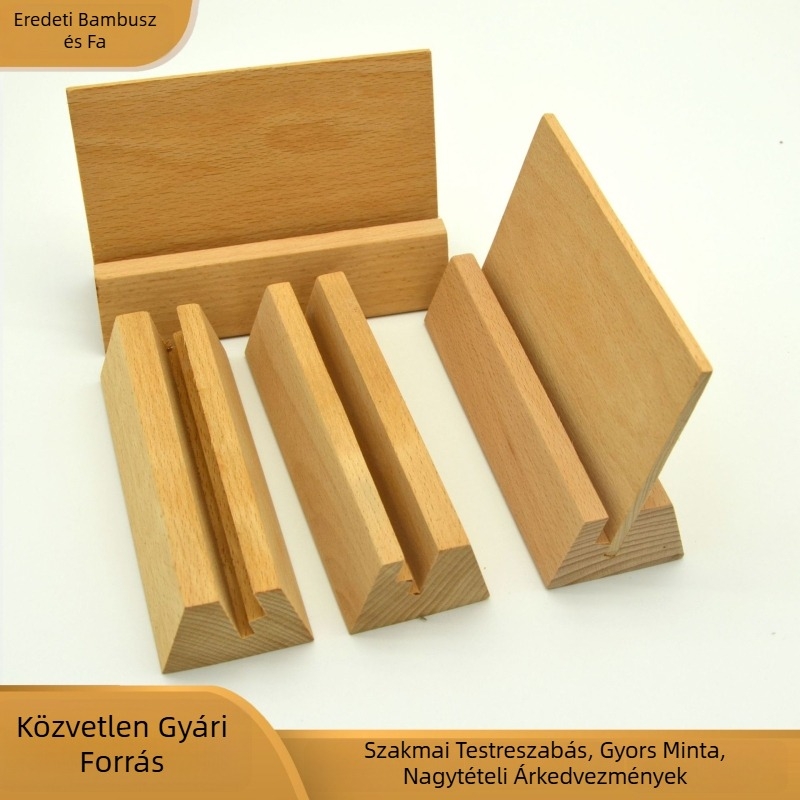 Fából készült asztali naptár alap postai kártya, fénykép- és kártyatartóval – modern minimalist stílus