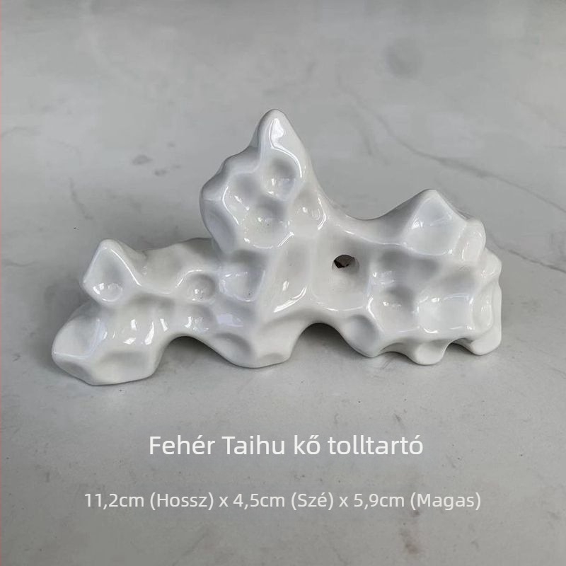 Taihu kő formájú kerámia tolltartó – hegyes alak, logó nyomtatás, testreszabás