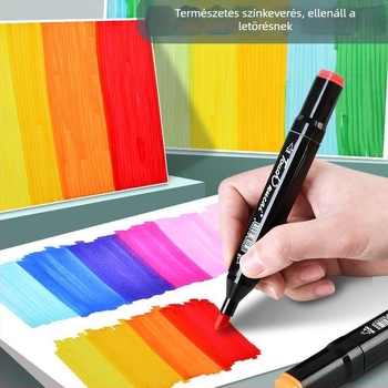 Kétoldalú marker készlet diákoknak – eredeti Touch markerek művészethez és animációhoz, olajalapú festőfilcek és akvarellfilcek