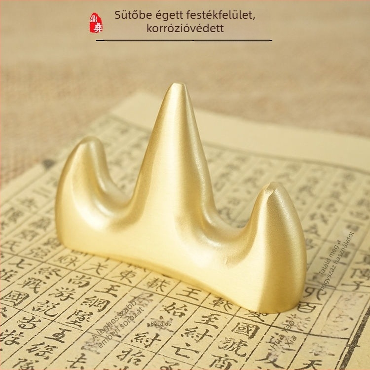 Sárgaréz toll- és ecsettartó, kreatív, többfunkciós asztali dísztárgy, kalligráfiás papírtömörítő