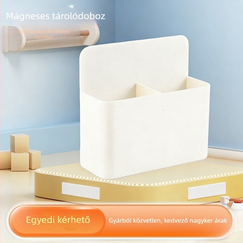 Fali tolltartó – műanyag, mágneses dizájn, négyzet alakú, modell XY-8