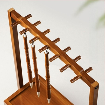 Fenbai Faanyagból készült fiókos toll- és ecsettartó kaligráfiához, multifunkcionális, modell Drawer pen holder-02