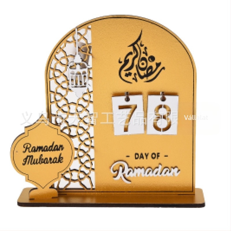 3D akril ajtó alakú dísz, holdnaptár visszaszámlálással – Közel-Keleti hangulat